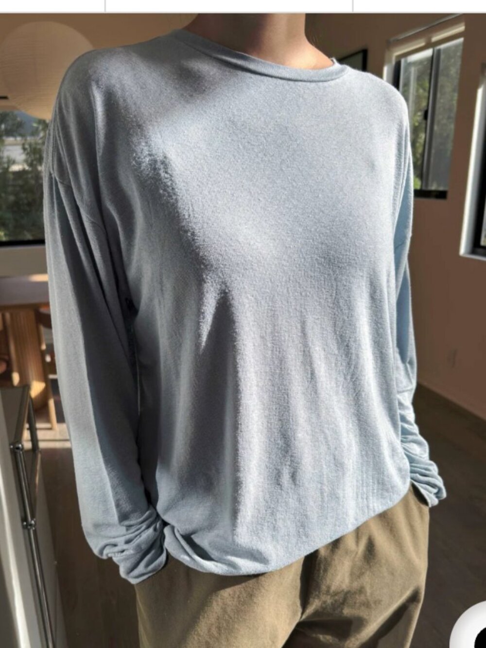 Le Bon Shoppe Haze Linen Blend Tee, Size XS/S